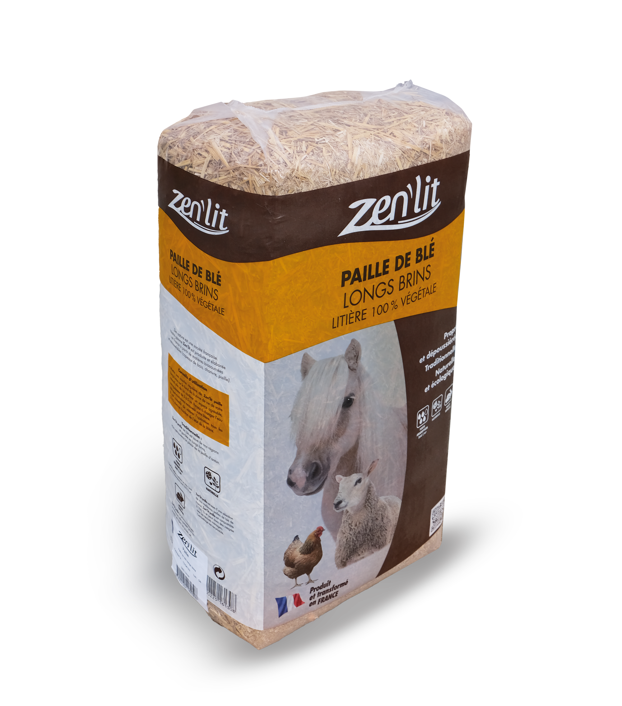 Paille de blé longs brins 9 kg