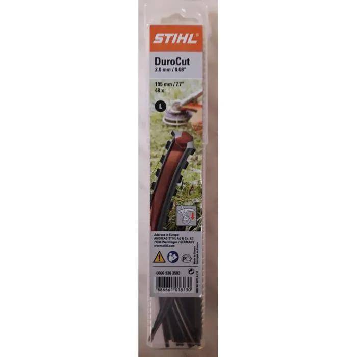 Fil coupe débroussailleuse DuroCut bronze Ø2 mm L.195 mm - Stihl