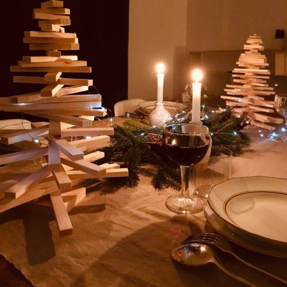Sapin de Noël en bois 40 cm - Image 7