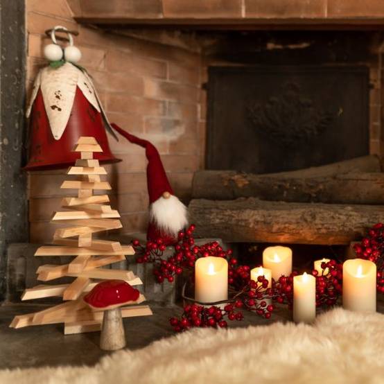Sapin de Noël en bois 40 cm - Image 3