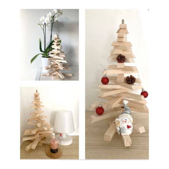 Sapin de Noël en bois 40 cm - Image 10