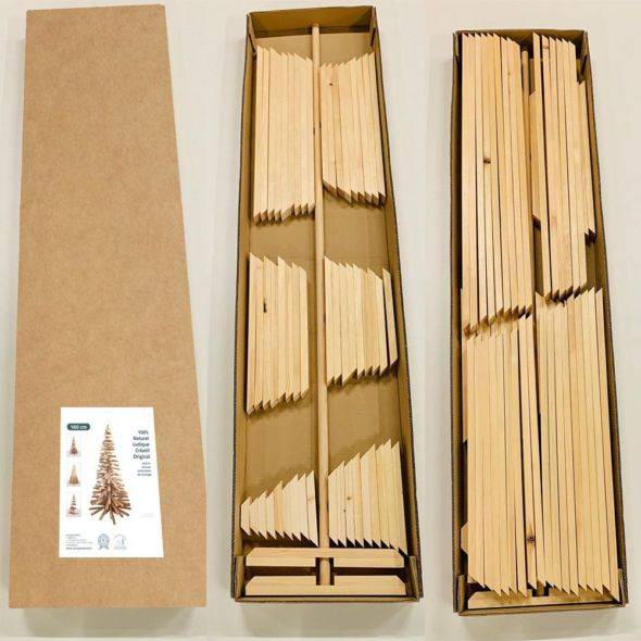 Sapin de Noël en bois 40 cm - Image 2