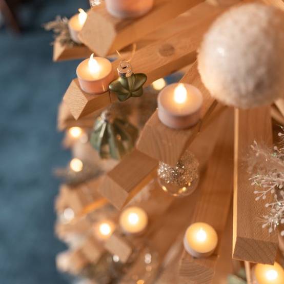 Sapin de Noël en bois 160 cm - Image 18
