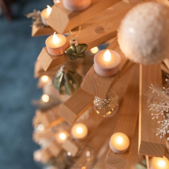 Sapin de Noël en bois 160 cm - Image 18