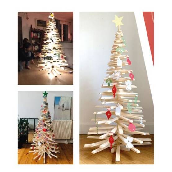 Sapin de Noël en bois 160 cm - Image 3