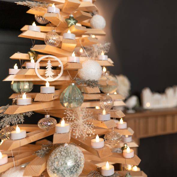 Sapin de Noël en bois 160 cm - Image 14