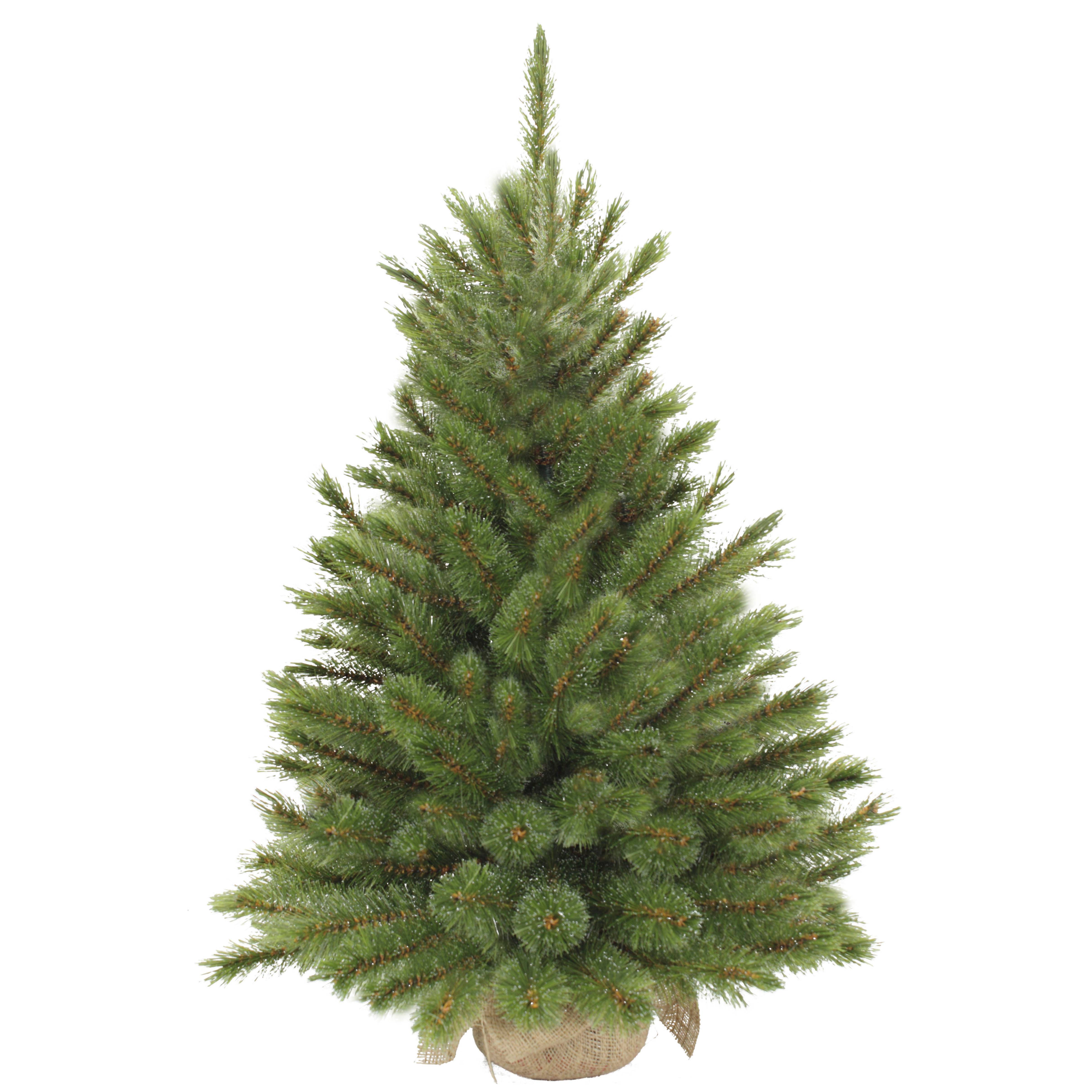 Forest frosted Sapin w burlap vert TIPS 106 -Poly-Vert- h90xd62cm - Image 1