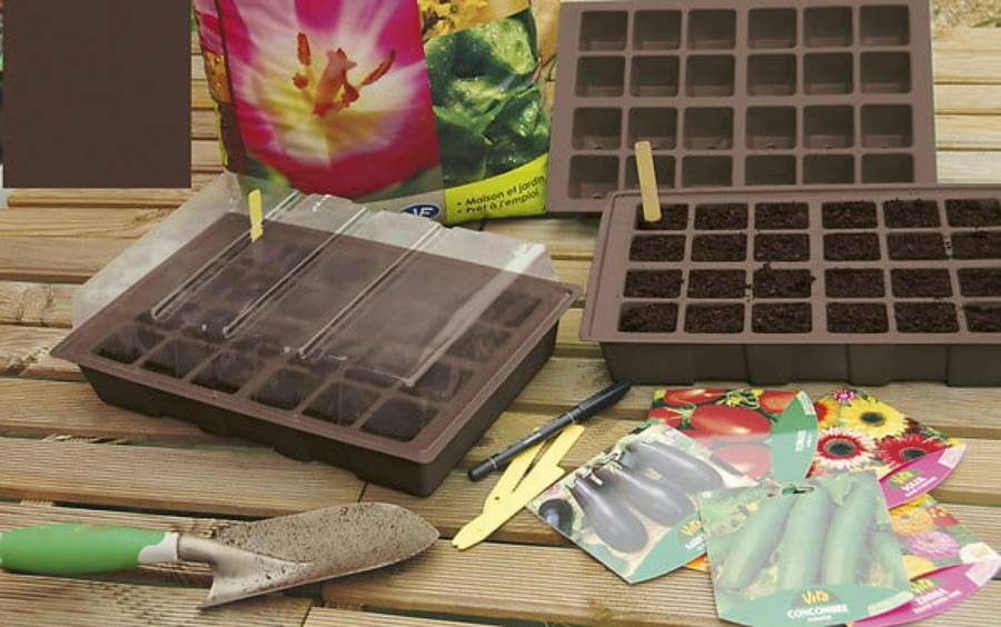 Nortène - KIT PLANTING 4 bacs, 2 plaques culture, 2 couvercles 35x23,5cm - Image 2