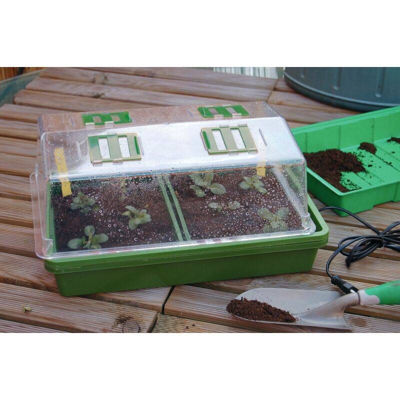 Nortène - HEATING GROW mini Serre chauffante  vert / transparent 39x25x20cm - Image 7