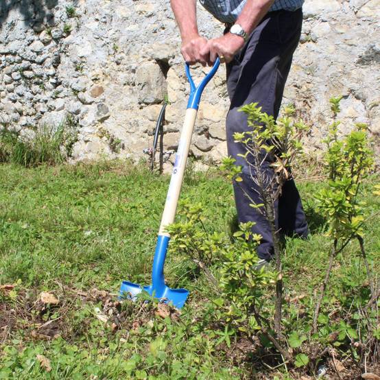 Pelle Bêche Jardin Acier Manche Bois L.75 cm - REVEX - Image 2