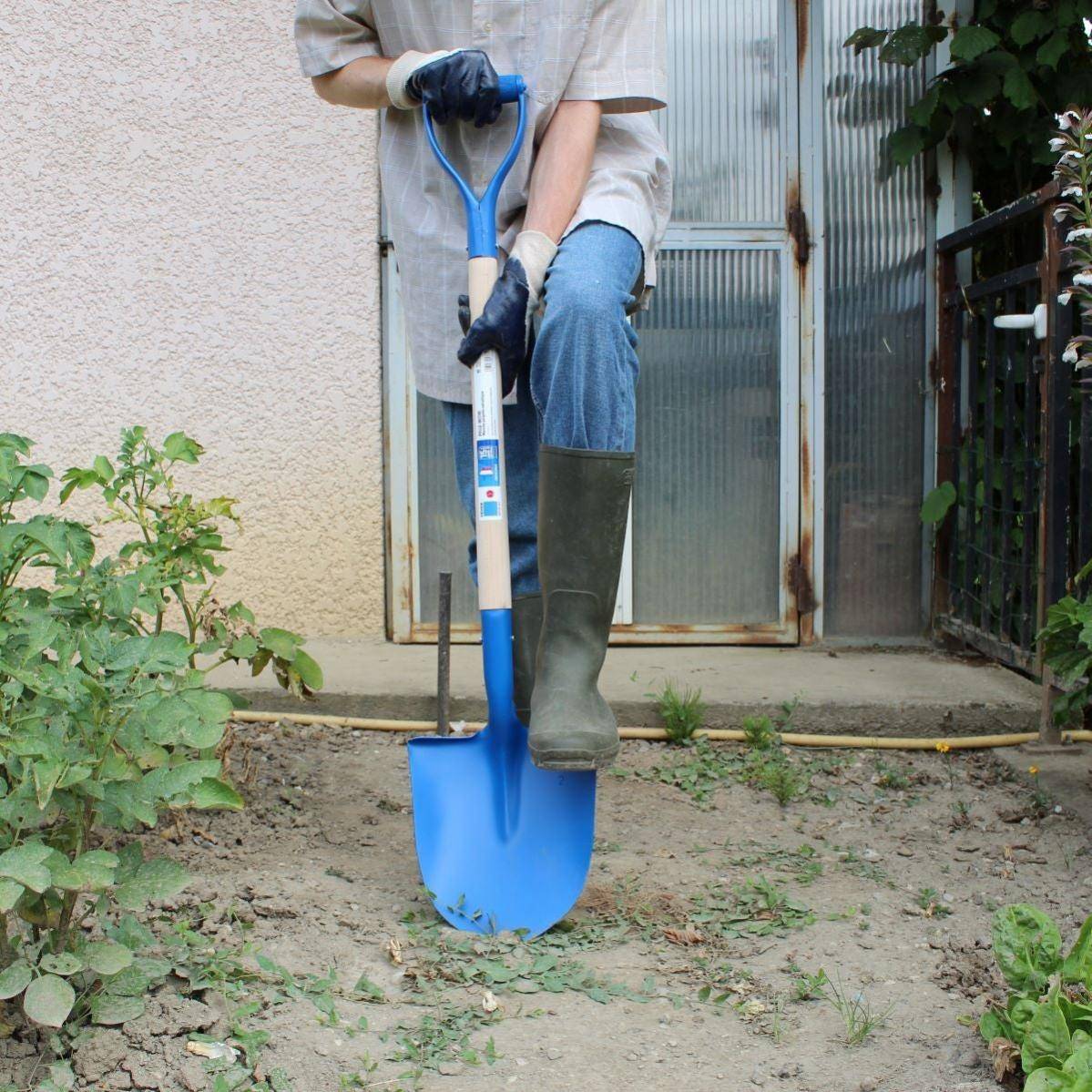 Pelle Bêche Jardin Acier Manche Bois L.75 cm - REVEX - Image 3
