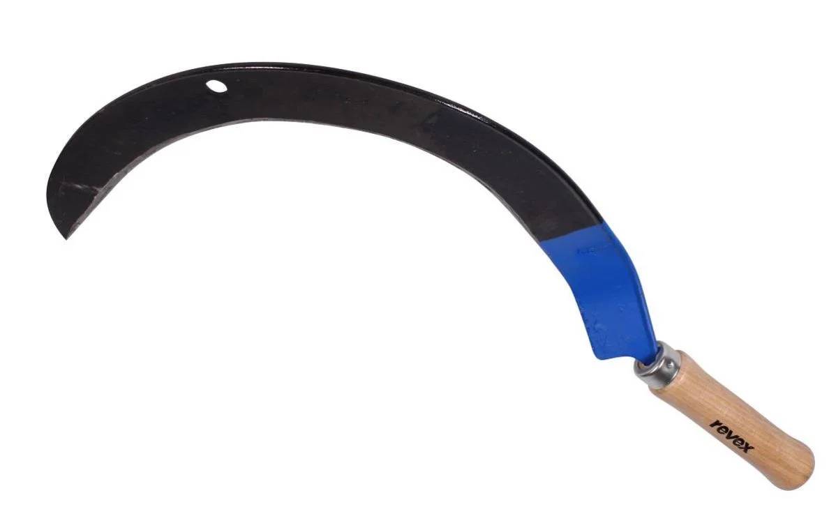 Faucille à herbe coudée bois 55 cm – REVEX - Image 1