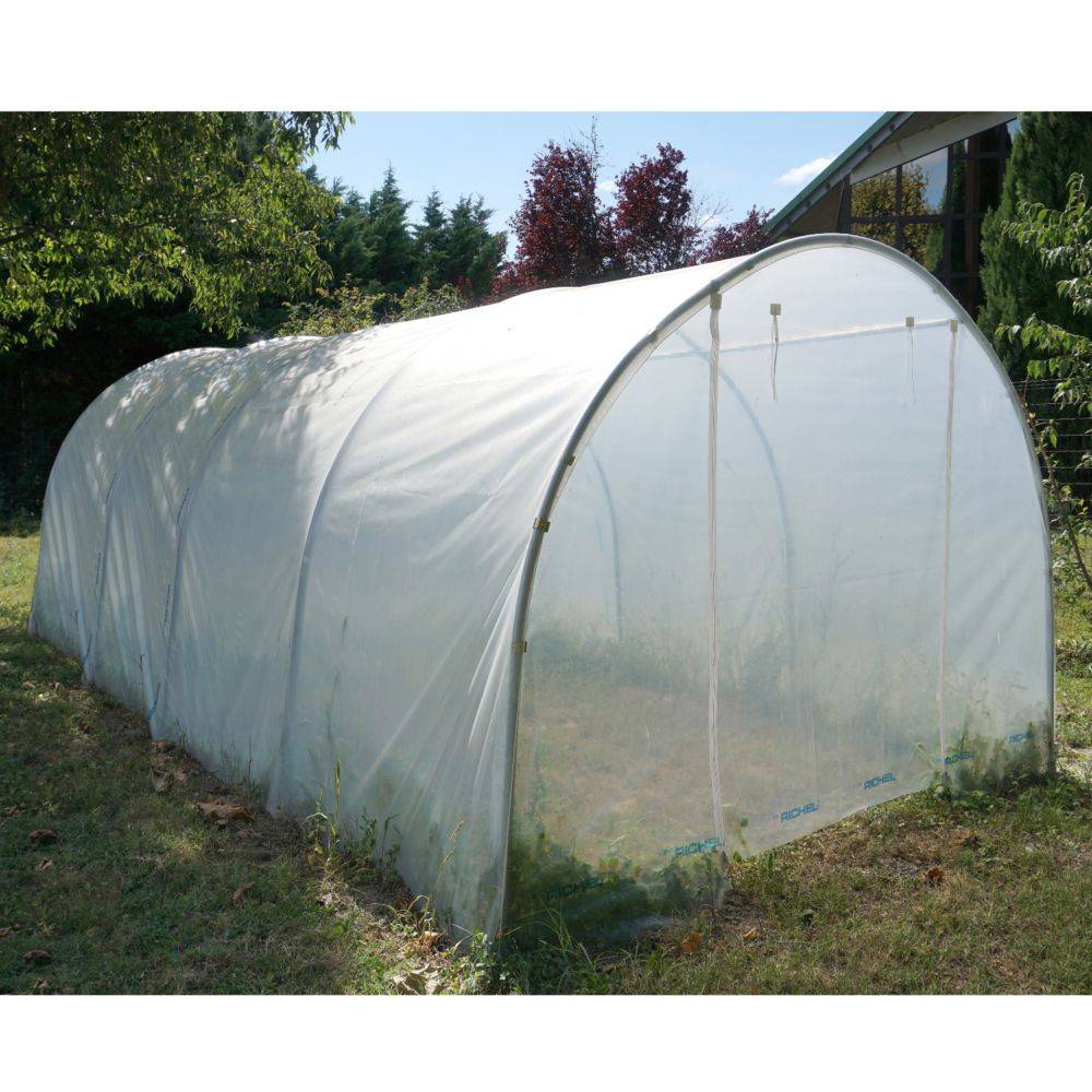Richel Serre - Serre maraichère 18m² pied droit 2 portes zip acier galvanisé PE L. 6 x l. 3 x H. 2 m – Richel serre - Image 3
