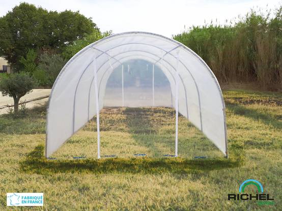 Richel Serre - Serre maraichère 18m² pied droit 2 portes zip acier galvanisé PE L. 6 x l. 3 x H. 2 m – Richel serre - Image 7