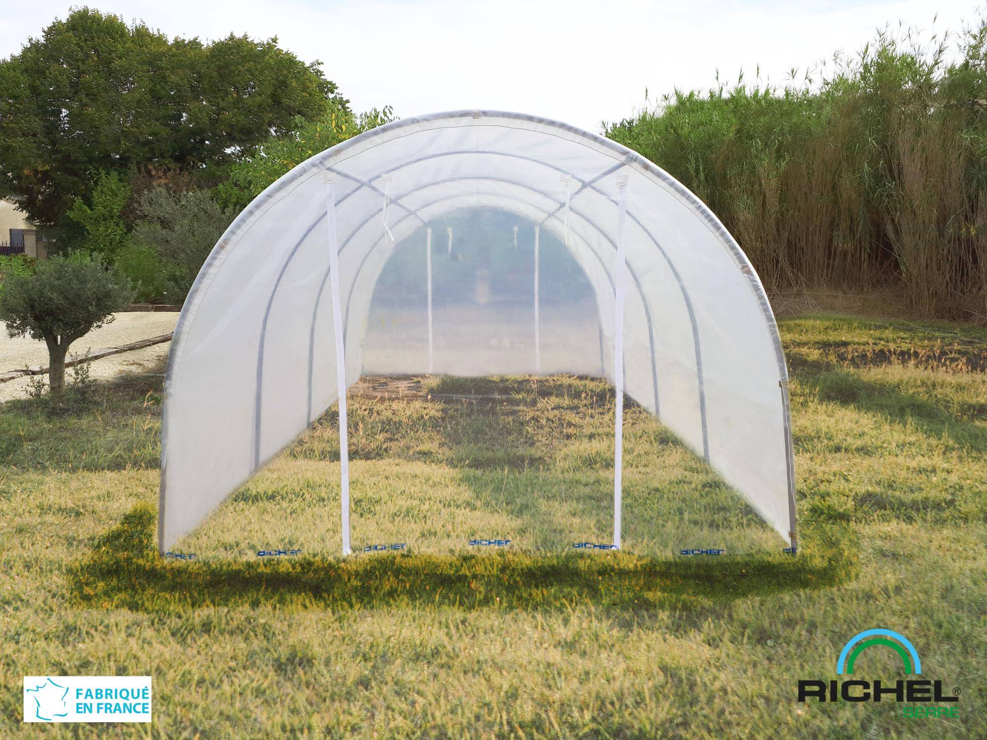 Richel Serre - Serre maraichère 18m² pied droit 2 portes zip acier galvanisé PE L. 6 x l. 3 x H. 2 m – Richel serre - Image 7