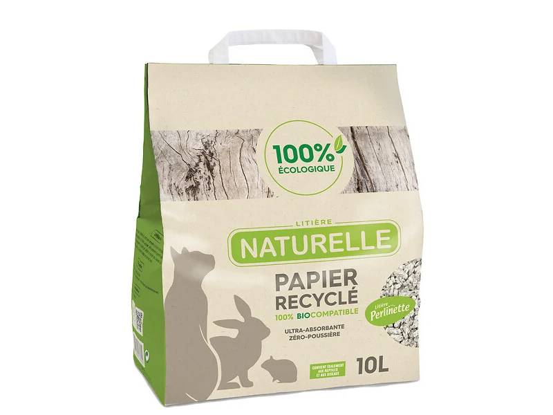 Litière pour chat rongeurs oiseaux en papier recyclé 10L – DEMAVIC