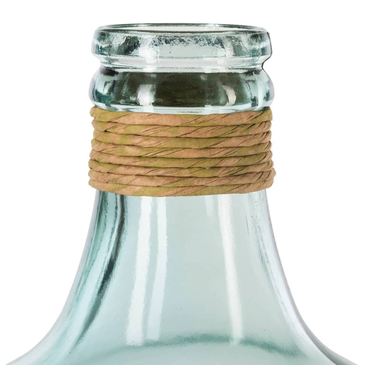 Vase Dame-Jeanne Rafia Transparent Ø 27 cm H 43 cm - ATMOSPHERA - Image 3