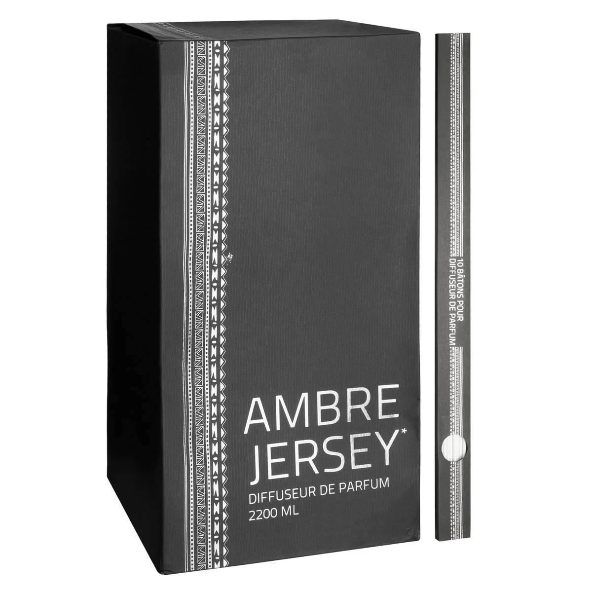 Diffuseur de Parfum Verre Bois Noir 8,2 x 8,2 x 17,4 cm Ambre et Jersey – ATMOSPHERA - Image 4