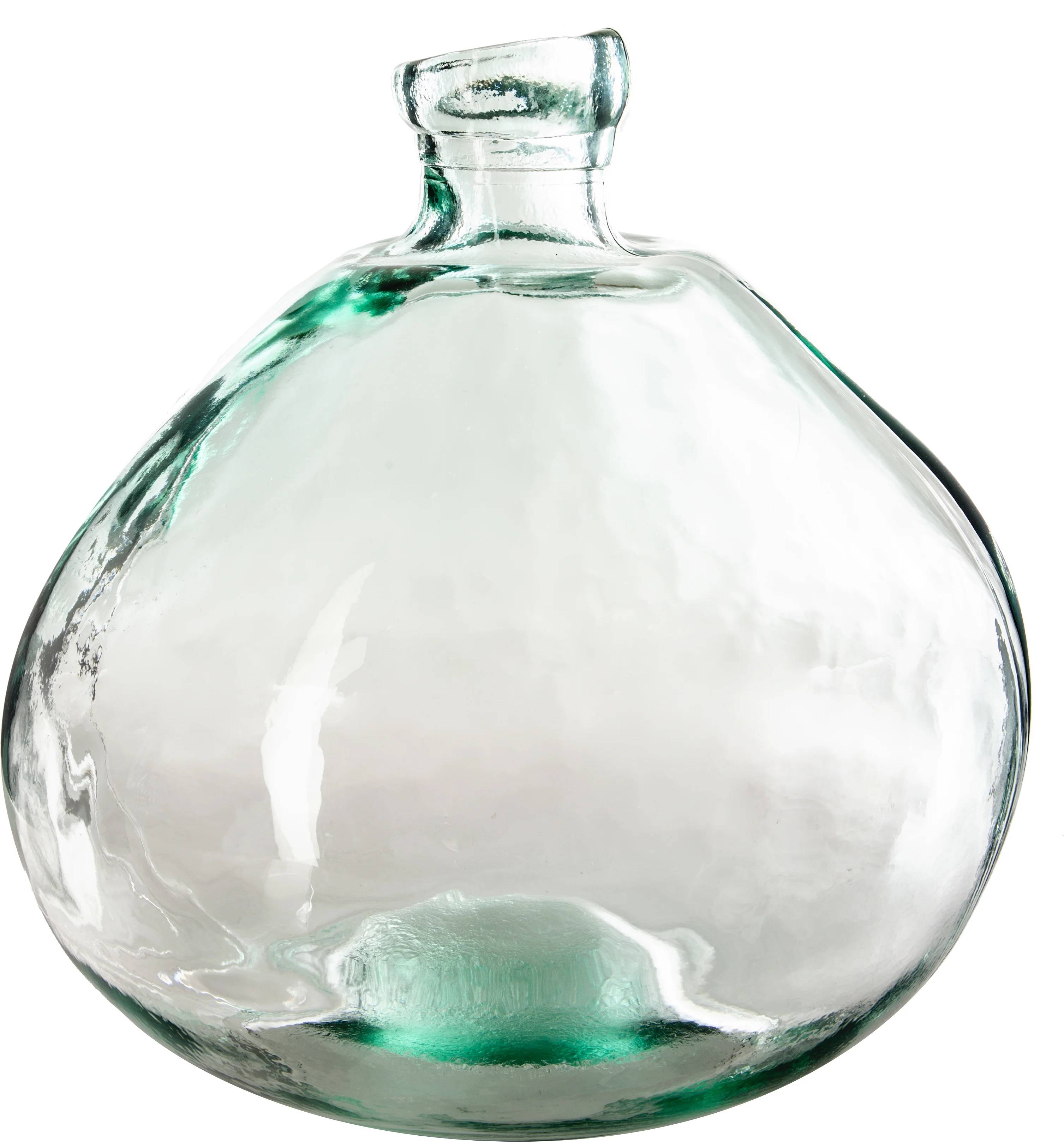Vase rond verre recyclé transparent P 33 cm - ATMOSPHERA