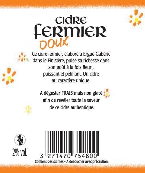 Henriot - Cidre fermier doux 75 cl - Henriot - Image 2