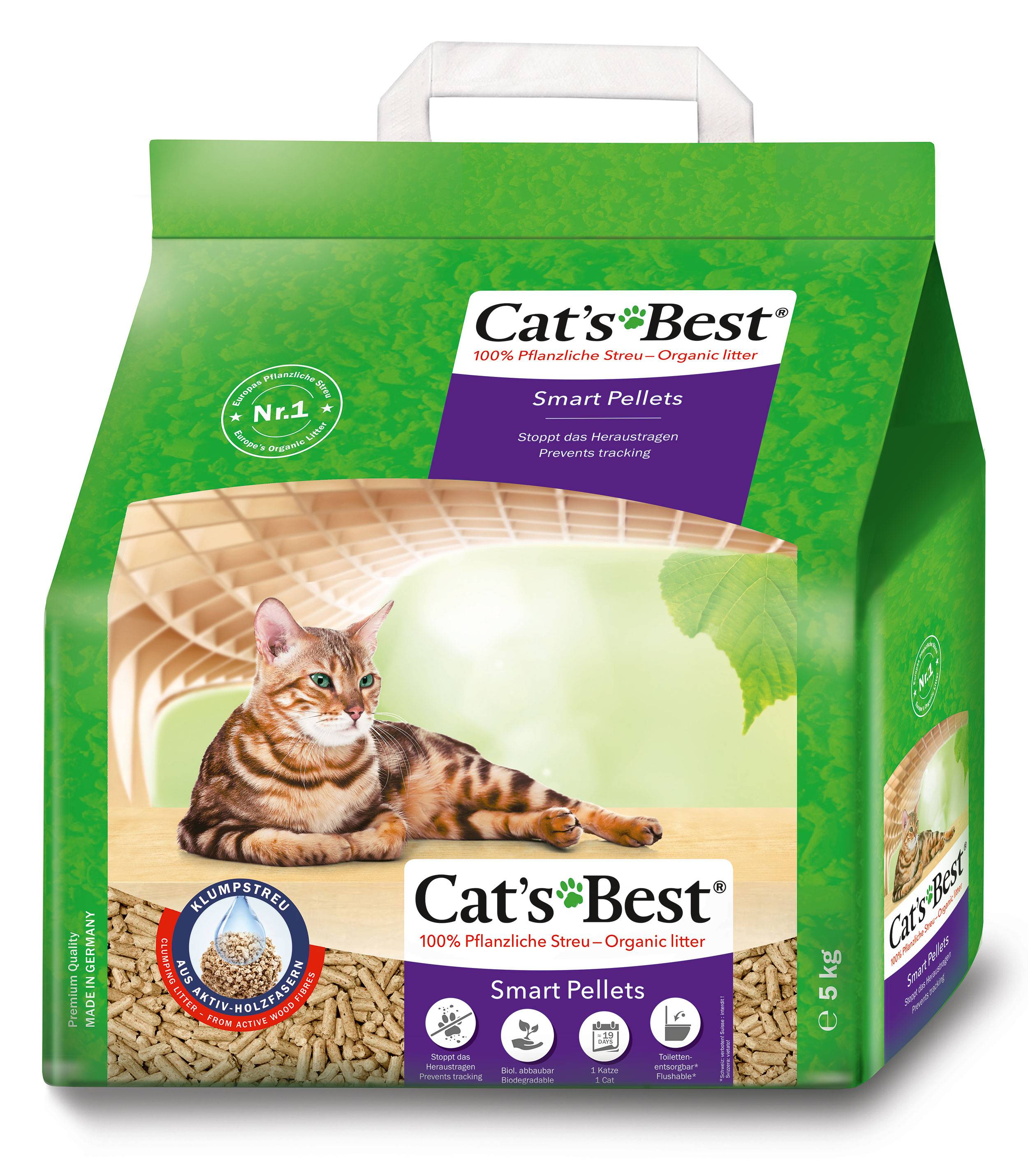 Cat's Best - Litière pour chat Smart pellets 10 L / 5 kg - CAT'S BEST