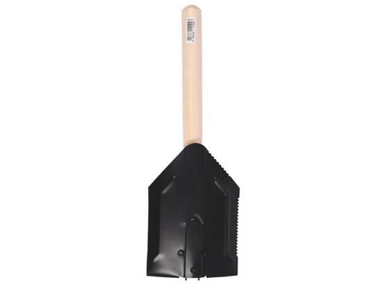Pelle-pioche pliante manche bois H 21 cm Lg 14 cm - LEBORGNE - Image 1
