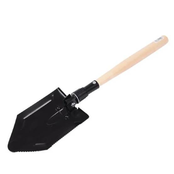 Pelle-pioche pliante manche bois H 21 cm Lg 14 cm - LEBORGNE - Image 2