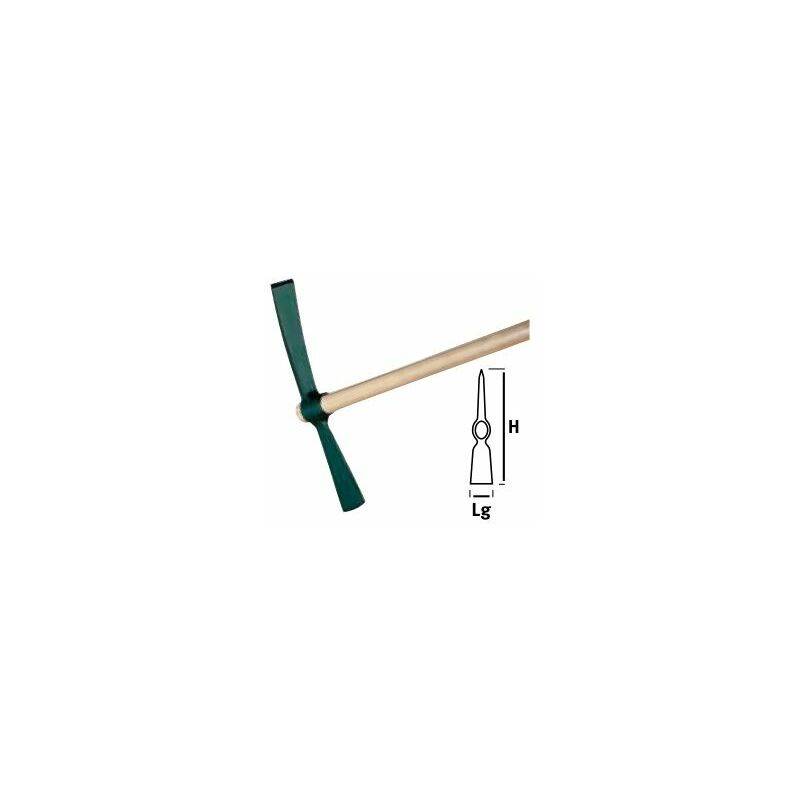 Pioche Hache Acier Forgé Sans Manche Ø 47 mm H 50 cm 2 kg - LEBORGNE - Image 2
