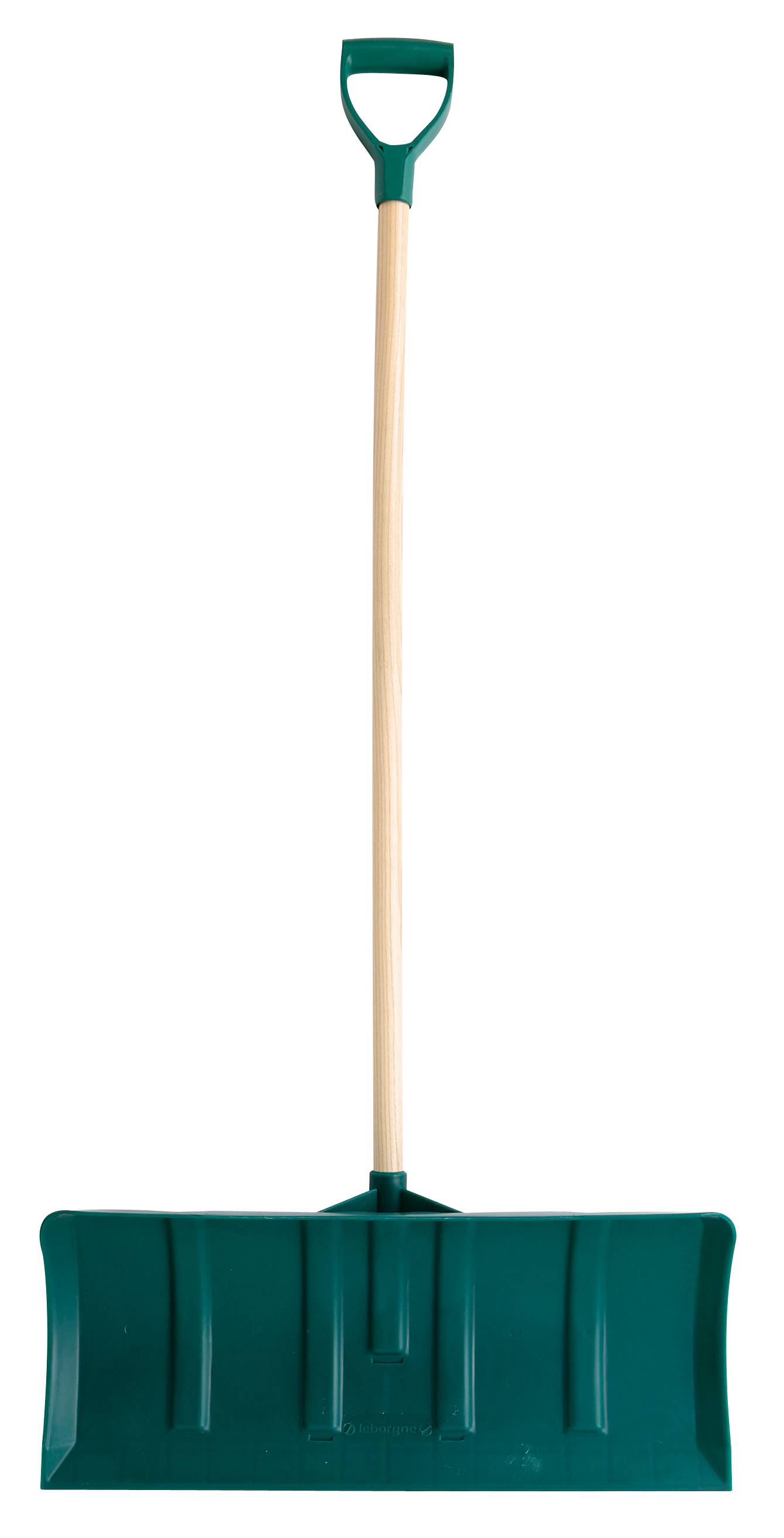 Poussoir polymère manche bois vert H 27 cm L 65 cm LEBORGNE