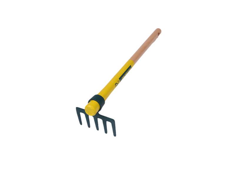Râteau 5 dents compact manche bois 50 cm - LEBORGNE - Image 1