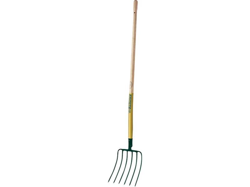 Fourche à maïs Croc Métal Bois 6 dents 130 cm - LEBORGNE - Image 1