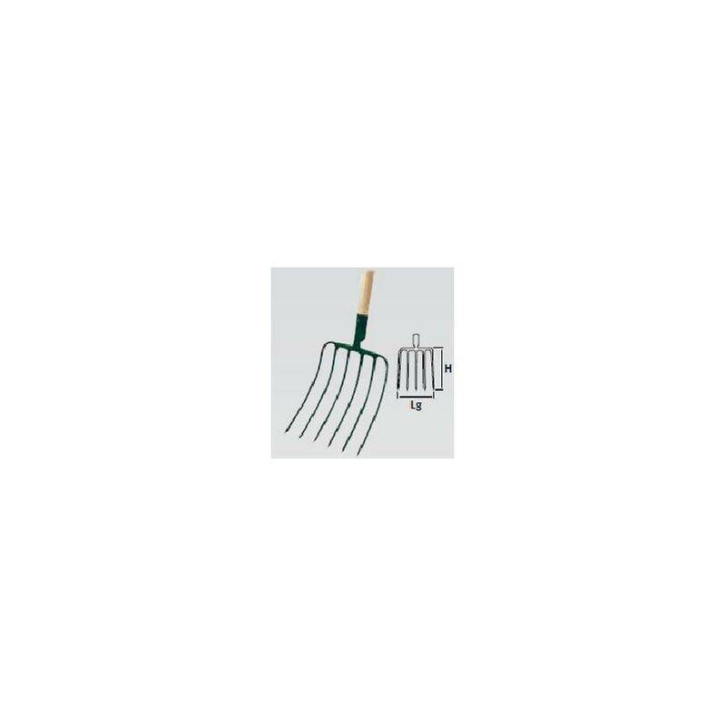 Fourche à maïs Croc Métal Bois 6 dents 130 cm - LEBORGNE - Image 3