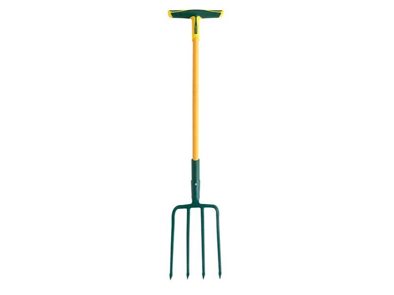 Fourche à bêcher douille acier vert H 30 cm - LEBORGNE - Image 1