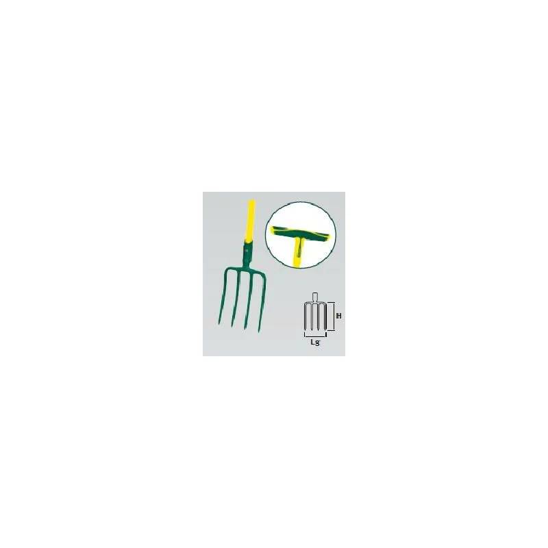 Fourche à bêcher douille acier vert H 30 cm - LEBORGNE - Image 2