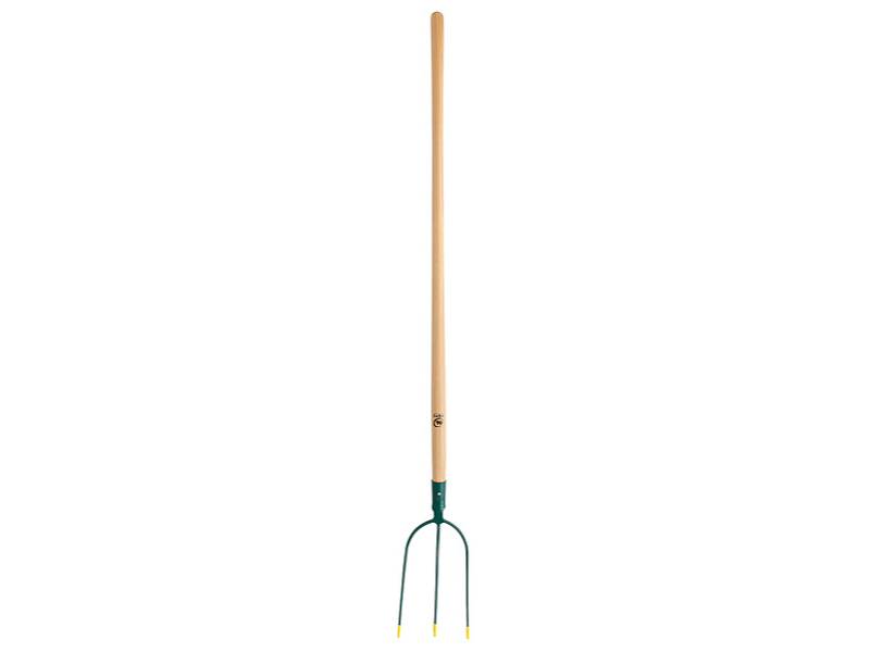 Fourche à foin 3 dents manche bois 30 cm - LEBORGNE - Image 1