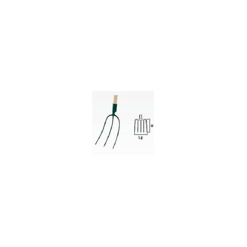 Fourche à foin 3 dents manche bois 30 cm - LEBORGNE - Image 3