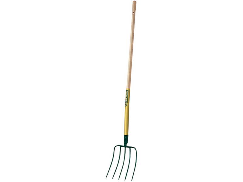 Fourche Maïs 5 Dents Métal Bois H 130 cm - LEBORGNE - Image 1