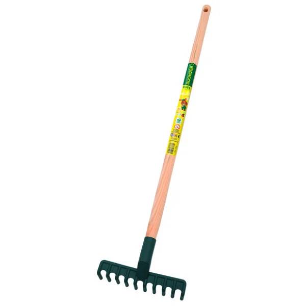 Râteau Enfant Plastique Manche Bois PEFC - LEBORGNE - Image 2