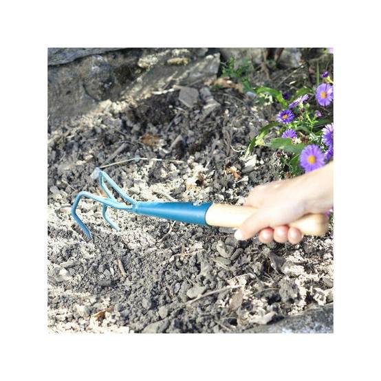 Griffe de Jardin à Main Bois Verni 3 Dents L 30 cm l 6 cm – LEBORGNE - Image 2