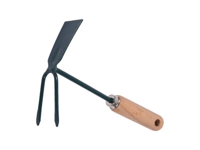 Petite serfouette panne et fourche manche bois - LEBORGNE - Image 1