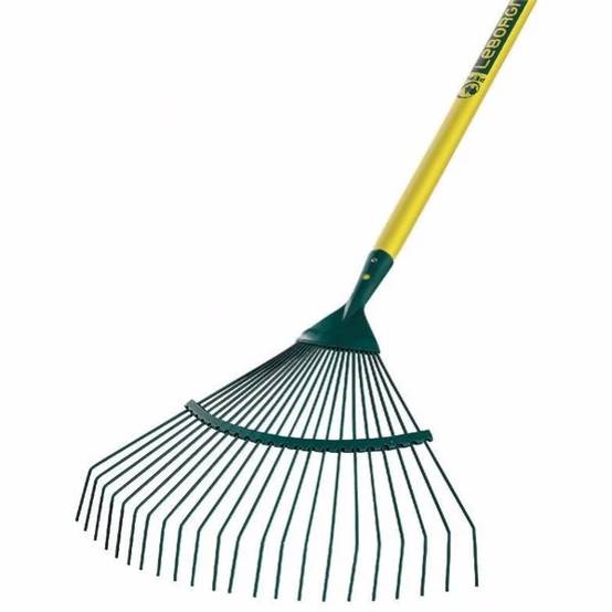 Balai à gazon fil rond manche bois 44 cm 20 dents 0,55 kg - LEBORGNE - Image 2