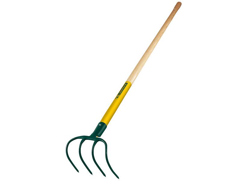 Croc De Pépiniériste 4 Dents Manche Bois Percé 130 cm - LEBORGNE - Image 1