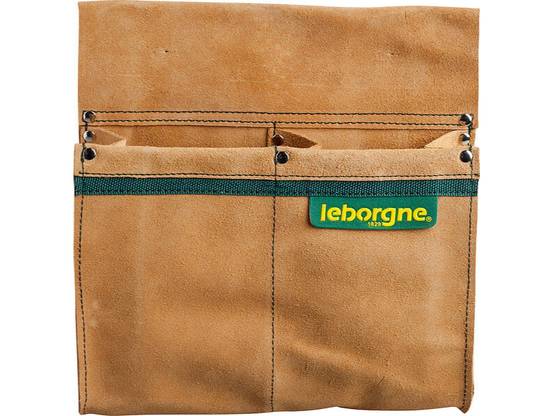 Double poche croute de cuir - LEBORGNE - Image 1