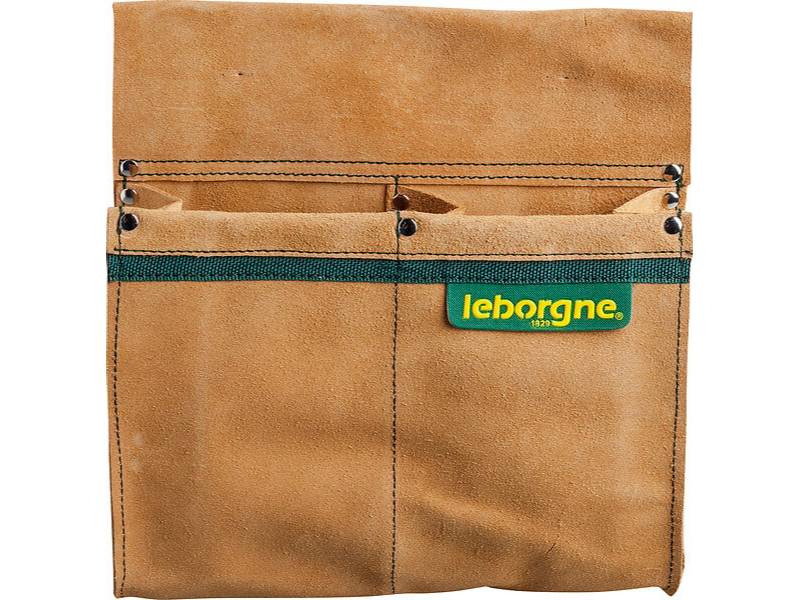 Double poche croute de cuir - LEBORGNE - Image 1