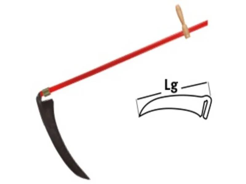 Faux à broussailles manche métal 55cm fer forgé - LEBORGNE - Image 5