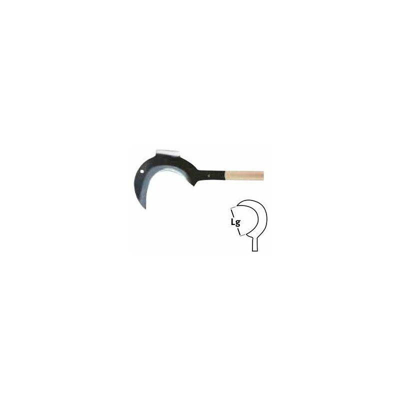 Croissant à 2 taillants sans manche fer forgé noir 20 cm – LEBORGNE - Image 2