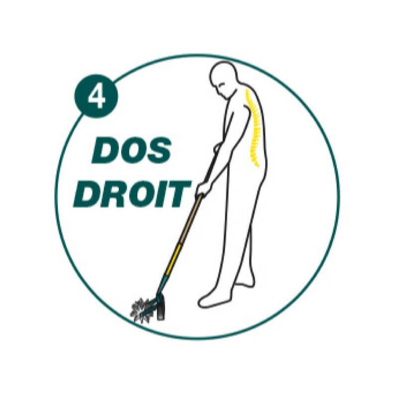 Grattoir oscillant émietteur manche bois 150 cm certifié PEFC - LEBORGNE - Image 2