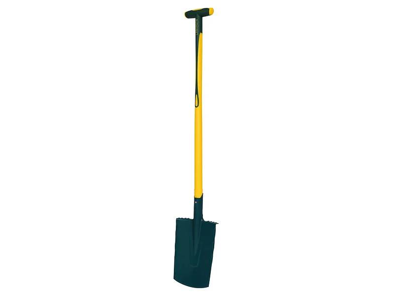 Bêche rebord Duopro acier manche béquille L.90 cm - LEBORGNE