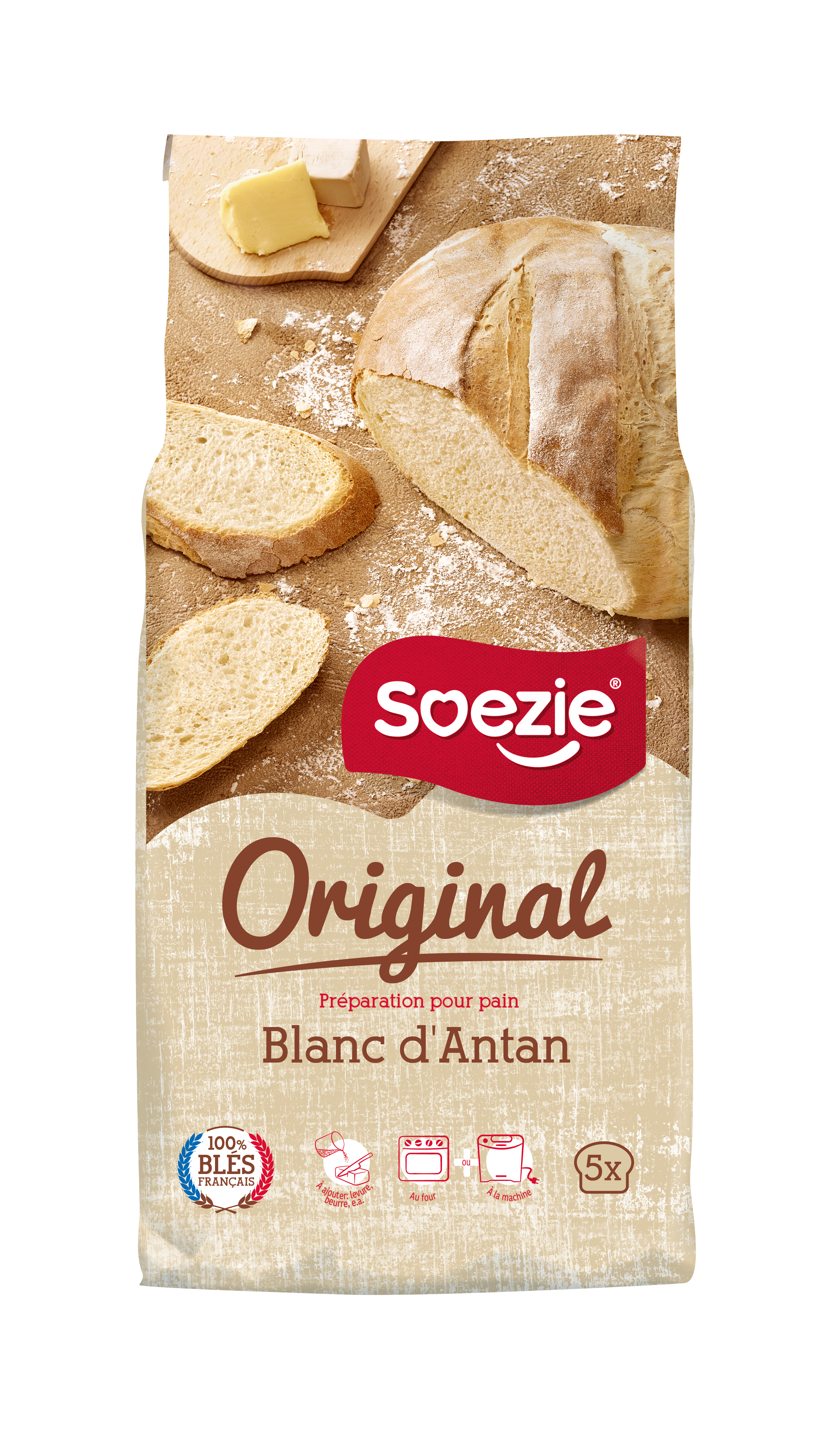 Soezie - Préparation Original pain blanc d'antan 2,5 kg 100 blés français - Soezie