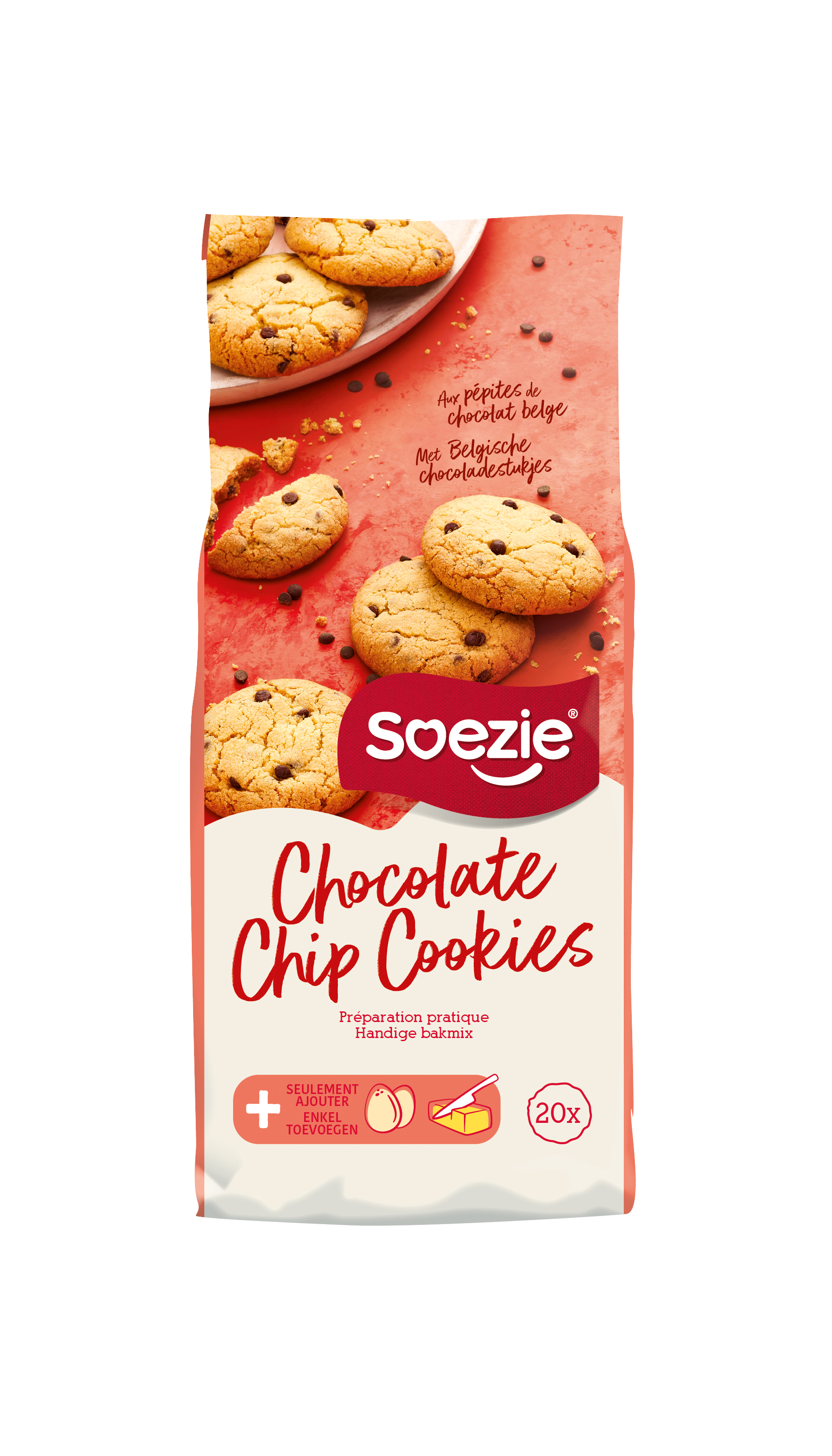 Soezie - Mix cookies pépites de chocolat Belge 400 g - Soezie
